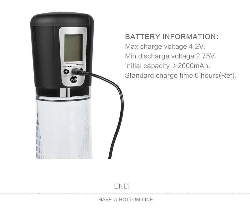 LCD Pumpa za Penis – Automatska Vakum Pumpa za Trening i Povećanje