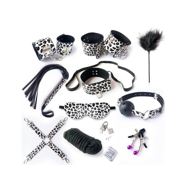 MZ2568 Wild Leopard BDSM Set - Zavodljiva Igra Moći za Parove