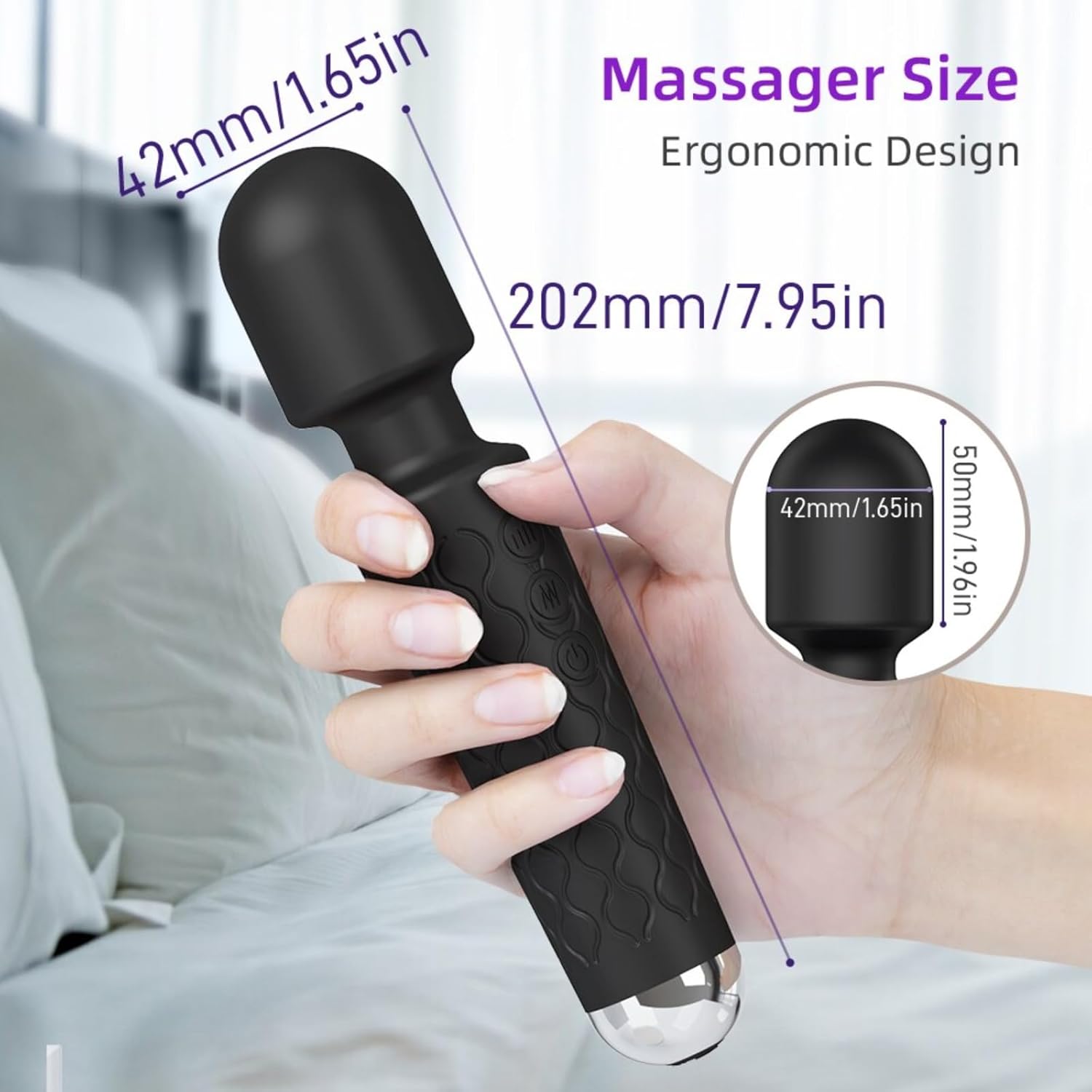 MZ2579 USB Punjivi Magic Wand Vibrator za Klitoris  - Vodootporni Masažer 20 cm