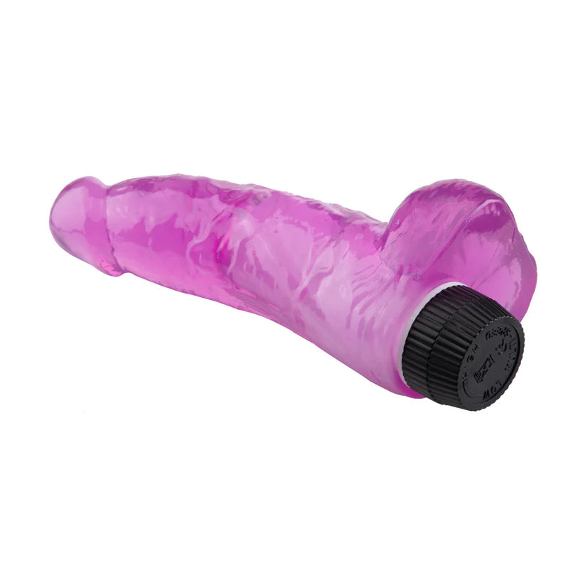 MZ2589 Realistični Massive Vibrator sa testisima  20 cm - purple
