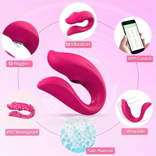 MZ2574 Smart Couple Vibrator za parove  sa Talasima Pritiska – App Kontrola