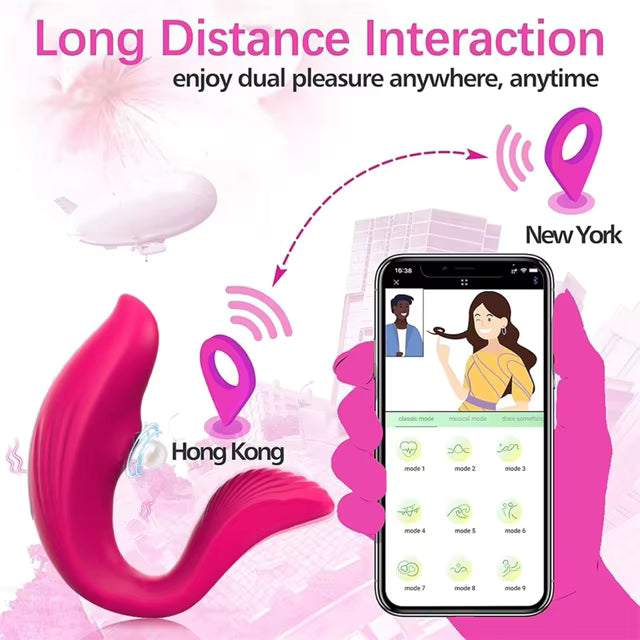 MZ2574 Smart Couple Vibrator za parove  sa Talasima Pritiska – App Kontrola