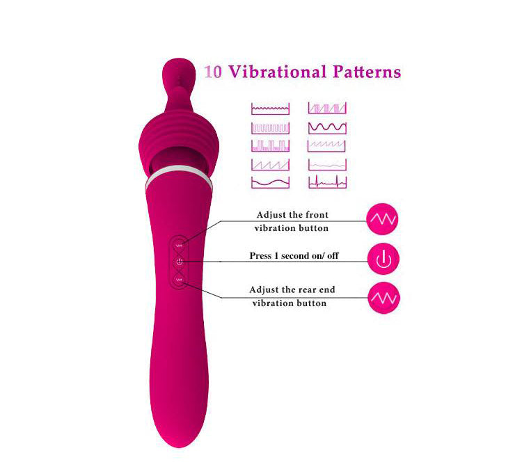 MZ2554 Magic Wand Intimni Masažer sa 3 Nastavka – 10 Vibracionih Modova, USB Punjenje