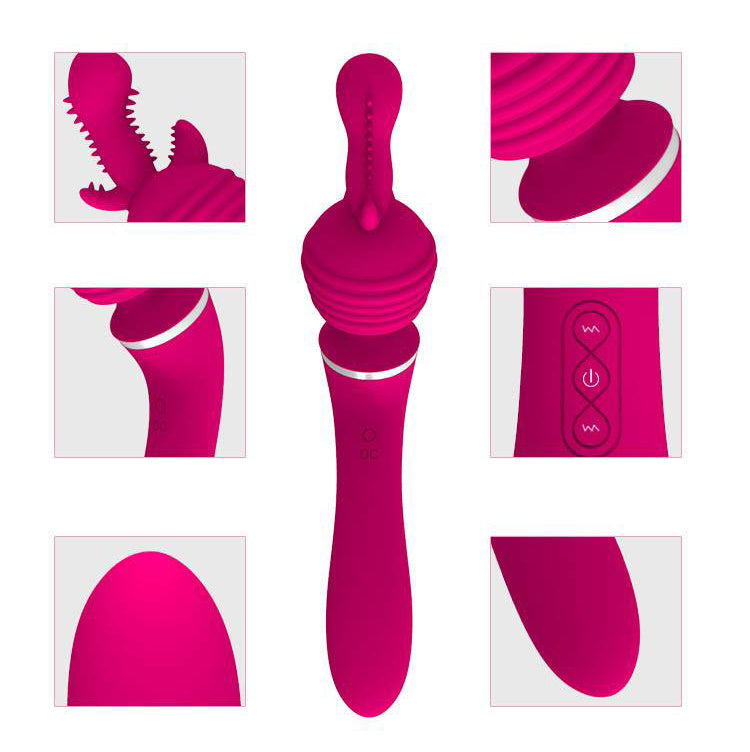 MZ2554 Magic Wand Intimni Masažer sa 3 Nastavka – 10 Vibracionih Modova, USB Punjenje