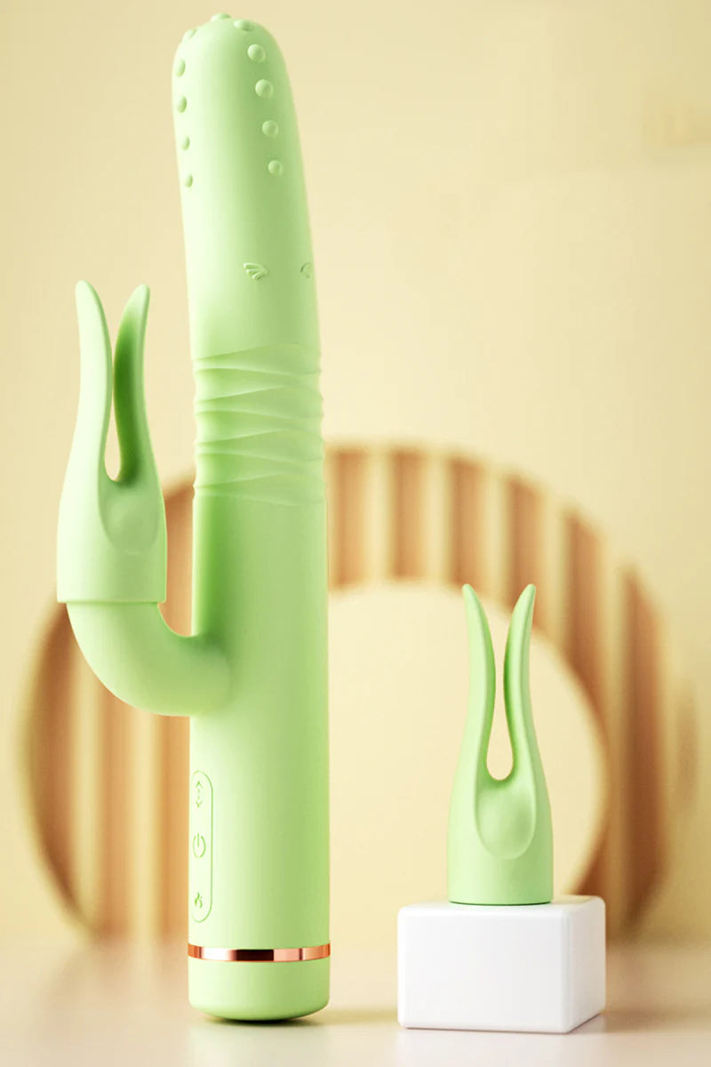 MZ2552 Premium Rabbit Vibrator Dual Stimulator G-Tačke i Klitorisa Zeleni