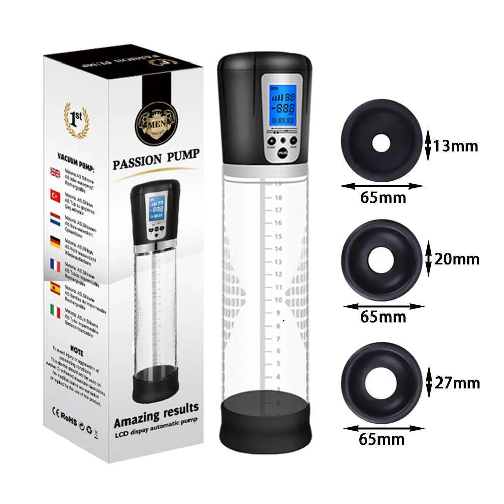 LCD Pumpa za Penis – Automatska Vakum Pumpa za Trening i Povećanje