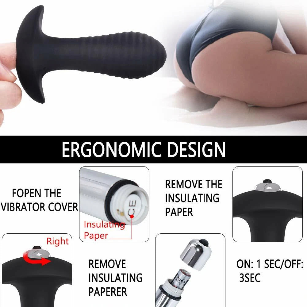 MZ2601 Premium Vibrirajući Analni Čep - Silikonski Butt Plug za Početnike